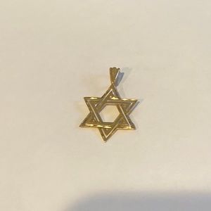 14k gold Star of David charm.